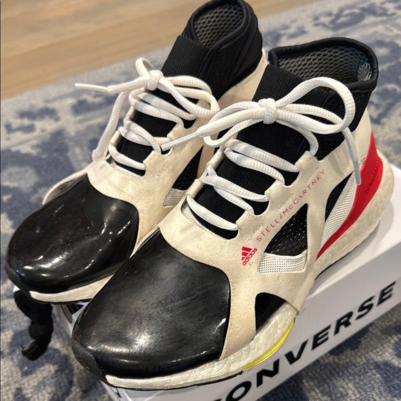 Adidas by Stella McCartney Black and White Performance Sneakers - Picture 1 of 4